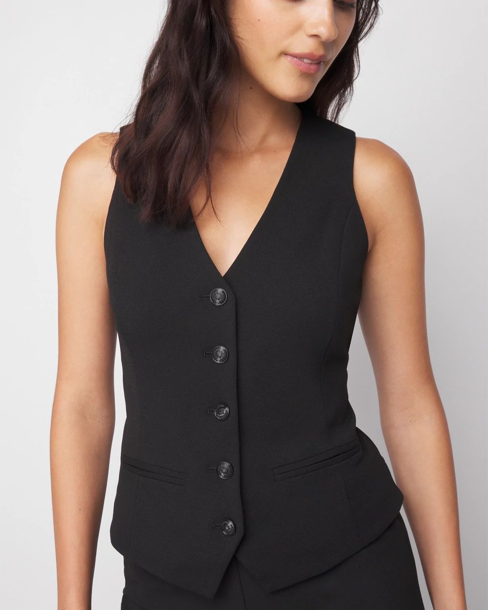 Button Front Vest | White House Black Market